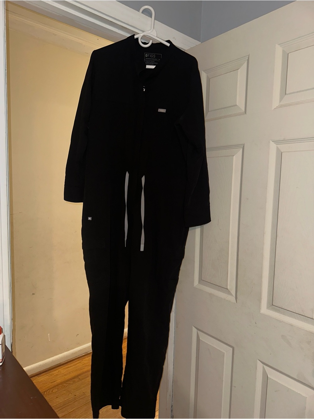 Figs Black Women's Zip-Front Jumpsuit
